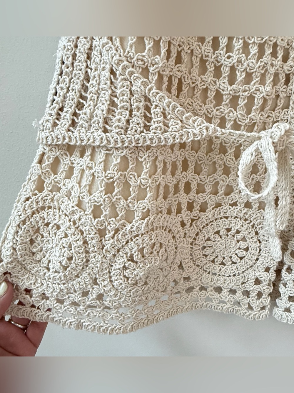 Somya Collection Crochet Halter Crop Top and Mini Skirt Set - Picture 4 of 8